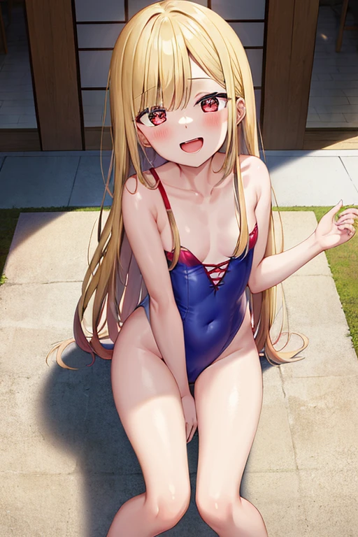 ((Best Quality)), ((masterpiece)), (be familiar with), Perfect Face, indoor, bedroom, Watching the audience,
One woman, Kitagawa Marin,
Open Mouth, Ecstatic expression, blush, smile,
Small breasts, Flat Chest, , , child, Girl,
Long Hair, Long Hair,
Leg spread,