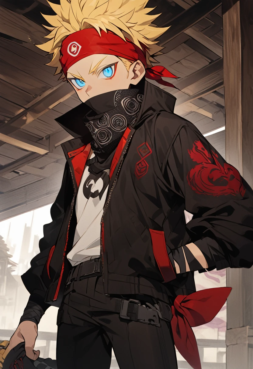 Appearance: Boro has spiky blond hair, similar to Boruto, and light blue eyes. He wears a black jacket with a white shirt underneath, black pants, and combat shoes. He also wears a bandana with the Uzumaki family symbol around his neck, 8k high definition