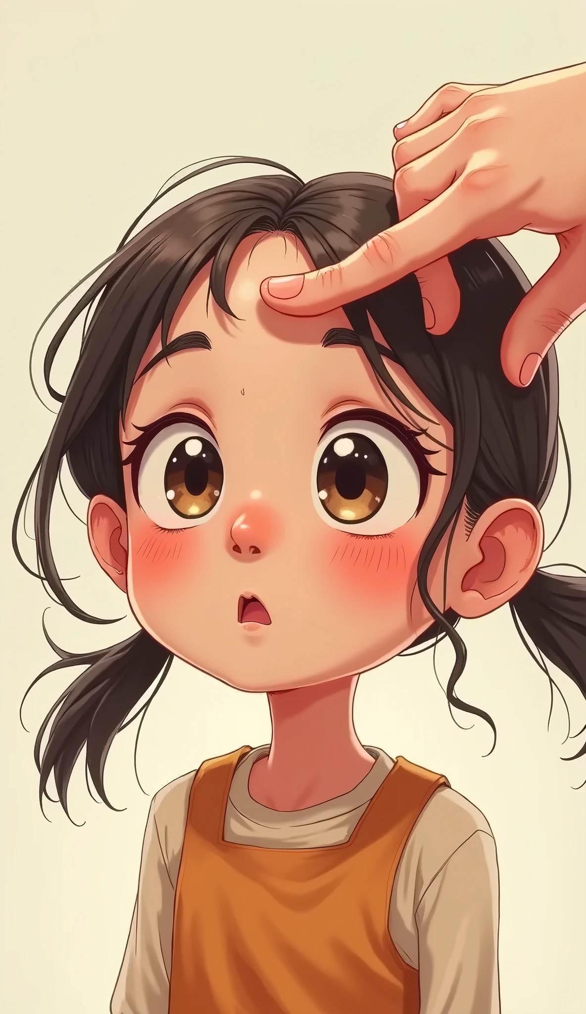 Girl smelling armpits