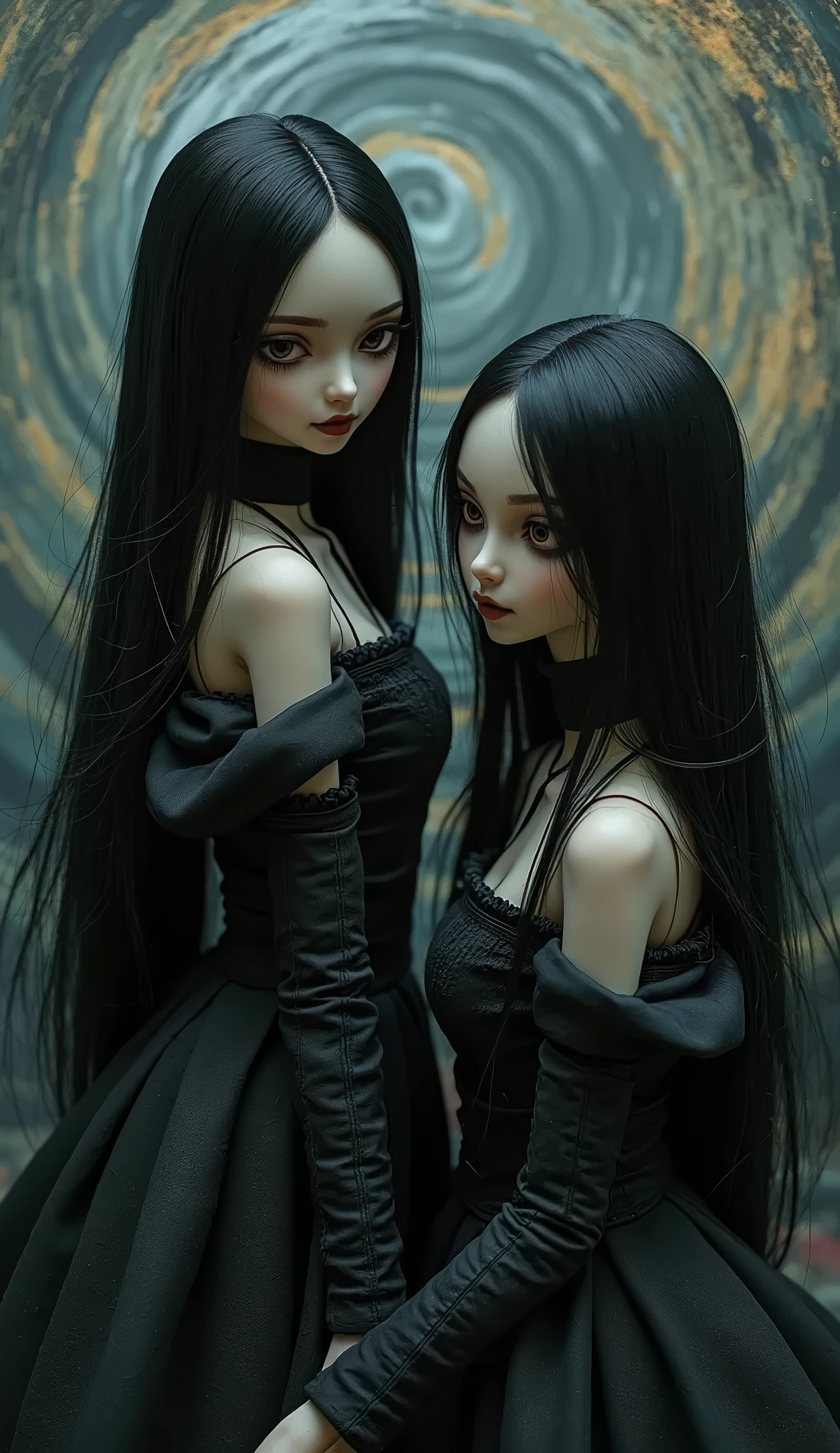 Gothic stilized anime girl