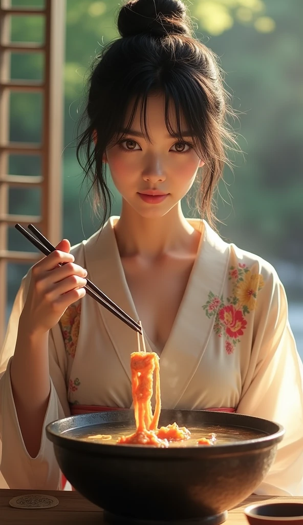 Highest quality、8k、RAW images、A beautiful naked female sushi chef is making sushi