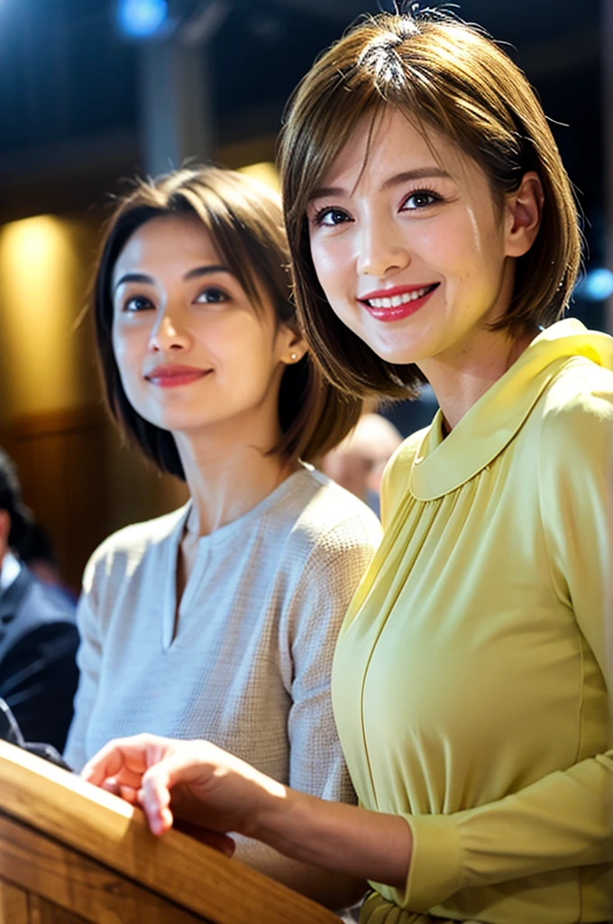{{{{a girl and a old woman}}}},{{Best Quality}}, {{super detailed}},One girl,Downturned eyes,G Cup Breasts,drooping eyes ,Cute girl with black bob cut hairstyle and white marble glowing skin,,Cute Girl,Oval face shape ,slender,Detailed portrait of the perfect lovely girl, slim, Face , Futuristic , Teen, kwak jung, Dreamy, Black eyes, Cinematic lighting, Innocent, Highly detailed, Sharp Focus, Smooth, art stations, Convoluted,Ballet dancer ,awardwinning, Pure aura, Anime, Highly detailed CG Unity 8k wallpaper of girl with perfect symmetrical confident face with black mid-cut hairstyle and blushing cheeks , taken by Canon EOS, Sigma Art Lens 28mm f4, ISO 200 Shutter Speed 2000