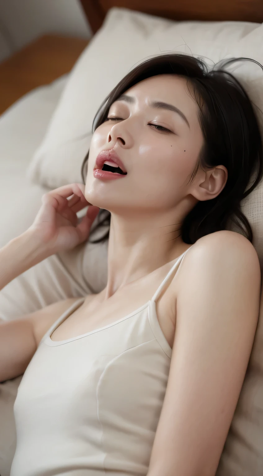 (RAW photo) high resolution、on the bed、On your back、Beautiful teens、sailor suit, white underwear, random color,可愛いsailor suit,simultaneous、simultaneous、simultaneous、Feels good、RAW photo with both eyes closed, cute face、Full body Esbian、I can see my underwear、look up、skinny、14 years、small breasts、close your eyes、深いsorrow、sorrow、look up at the sky、open your mouth、shout、 Depth of bounds written,real light,ray tracing,OC renderer,UE5 renderer,surreal,best quality,8K,works of masters,super fine,fine pubic hair,correct anatomy.