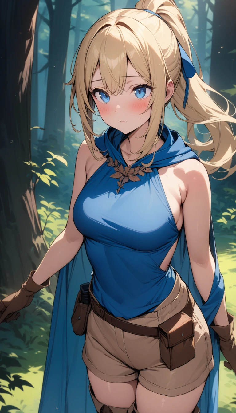 Princess zelda, showing armpits and pussy half naked, cattle background. 