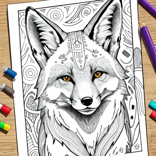 fox、Coloring book