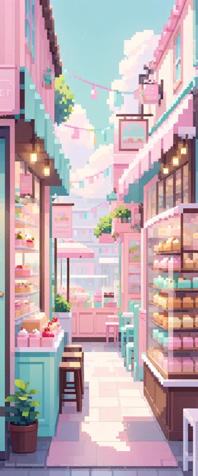 Lofi Cozy Dessert shop , pastel ,minimal ,Cute , Kawaii