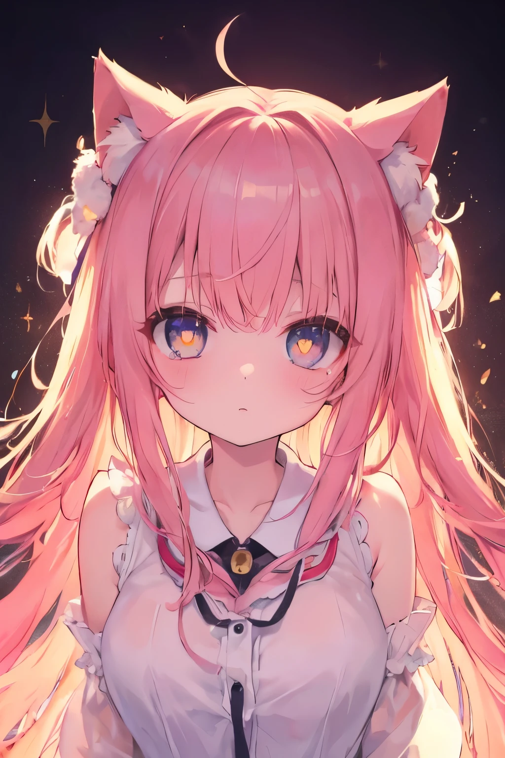 nsfw,Yellow smock、Bunny Girl、Usamimi、、Round 1、Light pink hair,Very beautiful and Shining Eyes、Shining Eyes、1 girl、Large Breasts、cat ears、((((()))))、heart❤、((sweat、vapor))