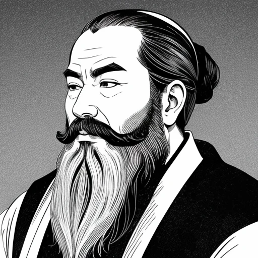 Beard Chinese History、Line art