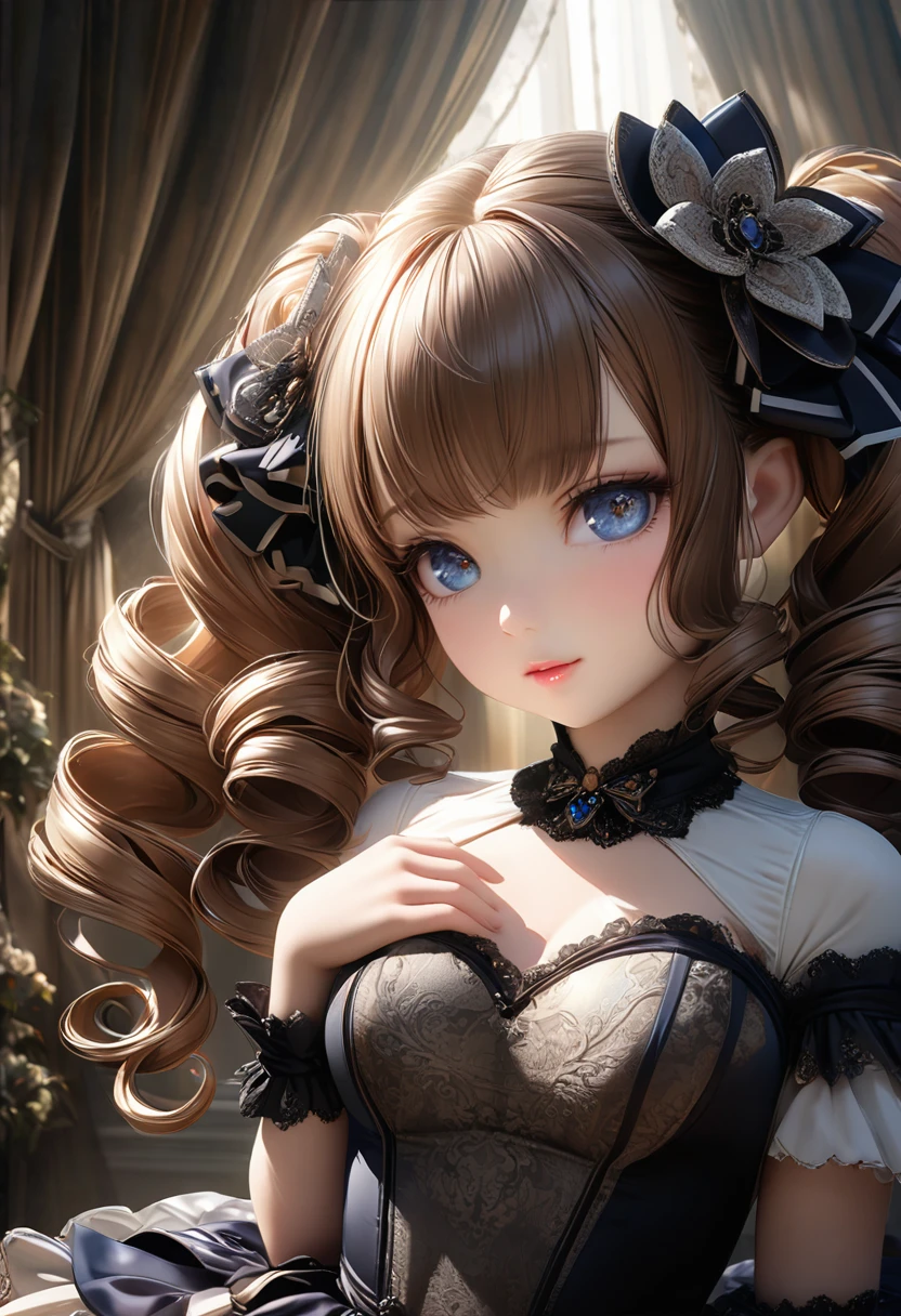 victorian illustration kawaii girl