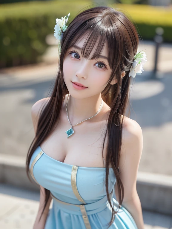 Photo-realistic quality、Japanese model anime cosplay in black dress、anime girl Cosplay, anime Cosplay, Real life anime girls, Kurohime cut hair, Cosplay, Enchanting anime girl, Anime Goddess, Japanese Goddess,ヨルフォージャーのCosplay、Looking at the camera、Detailed and beautiful eyes、Cute smile、A soft and gentle look