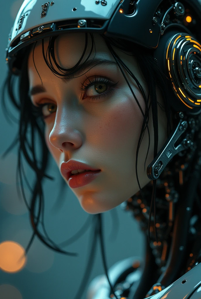 Beautiful woman posing nude in a cyberpunk city, sharp focus, oil painting, painterly style, oil paint, Neo-rococo, Hedonism, highly detailed, beautiful face, Alla Prima, wet-on-wet, Impasto, lithography, HR Giger