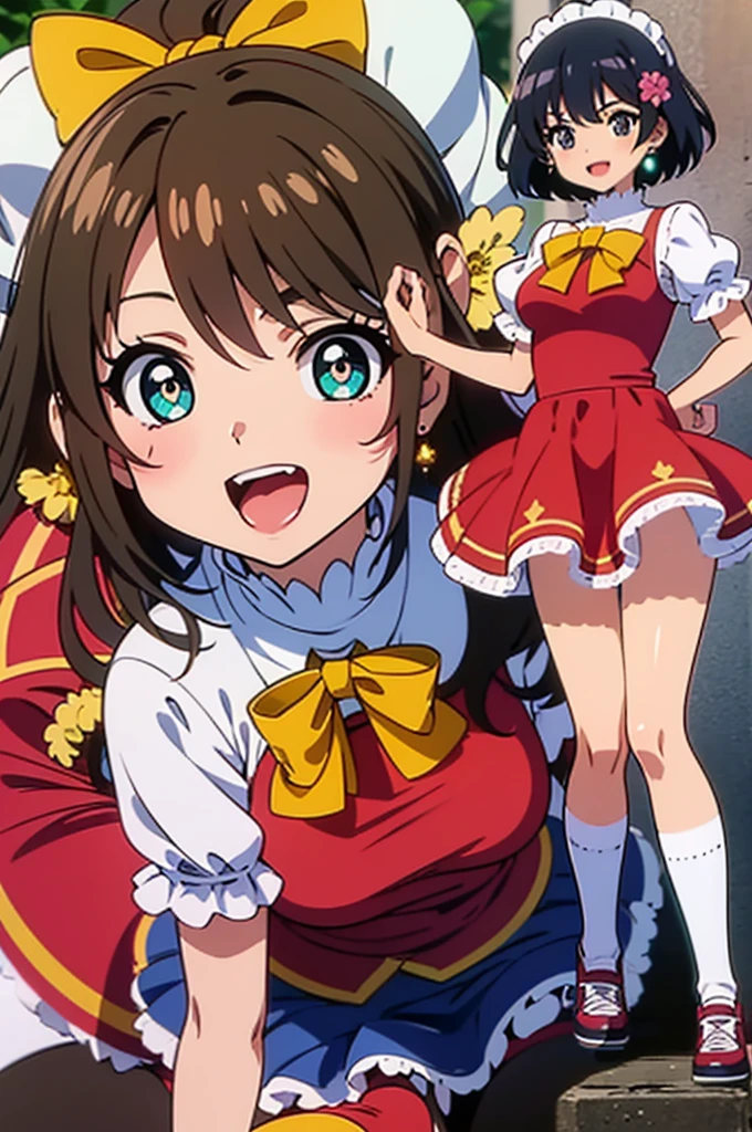 <lora:chihaya:0.8>,chihaya,1girl,super fine illustration,masterpiece,best quality,school_uniform,thigh high,in spring,cherry blossom petals dance,
