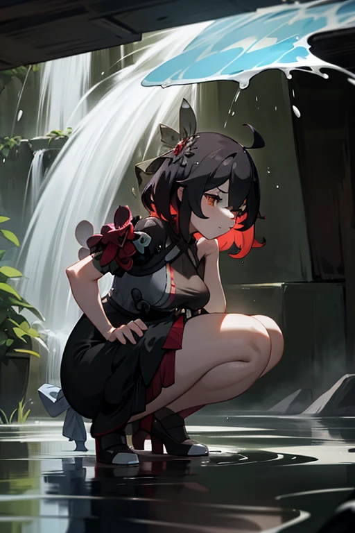 (photo of skinny wide hip 18yo girl:1.2), glasses, ((Teal) Lace nightgowns, (black wavy hair:1.4), 1girl, solo, (tabledancing:1.1) , (background in a Blooming Cherry Orchard with bed of roses and a dense mist:1.3), bokeh, RAW photo, high quality, 35mm photograph, film grain, bokeh, professional, 4k, highly detailed, prime lens, manual focus, polarizer filter, long exposure, color grading, depth of field, bracketing, manual settings, filters, composition rules, highly detailed cloth, perfect ligh filtering, high-resolution sensor, image stabilization, remote shutter release, lens quality, color depth, calibrated monitor, advanced post-processing, (film grain:1.2), (Bokeh effect:1). <lora:nsfw0.3.5:0.7> <lora:more_details:0.7> <lora:add_detail:0.3>