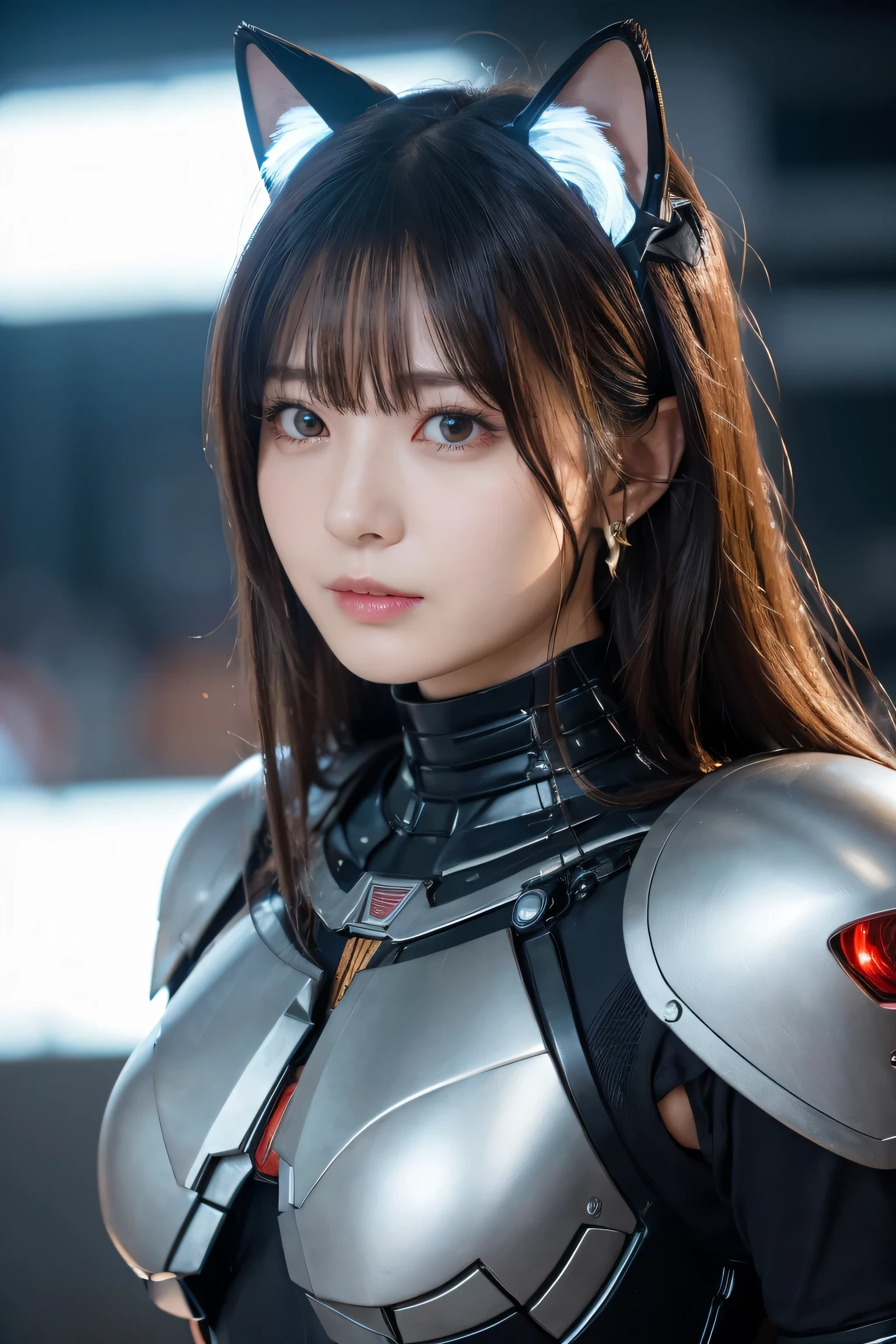 Browsing Caution,((Highest quality、In 8K、masterpiece:1.3))Wearing a silver-white mechanism,A girl with a beautiful face,Best image quality,Ultra Clear,The facial features are delicate and clear,Armageddon,Mechanical Arm,Exquisite detail,(Clatter toeachine Pattern,cyber punk、Cyber City、Digital、century、Tron、(Esbian all over)