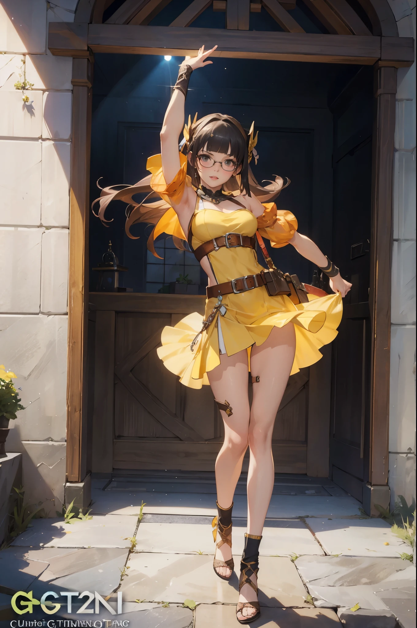 (((profesional: Paso a paso, taking into account even the smallest detail, final result god level))): "Konosuba: Megumin, (solo 1girl), very sexy Megumin, orange size tits, Megumin whith explosive magic, full body, cowboy shot, (all intricate details)"
