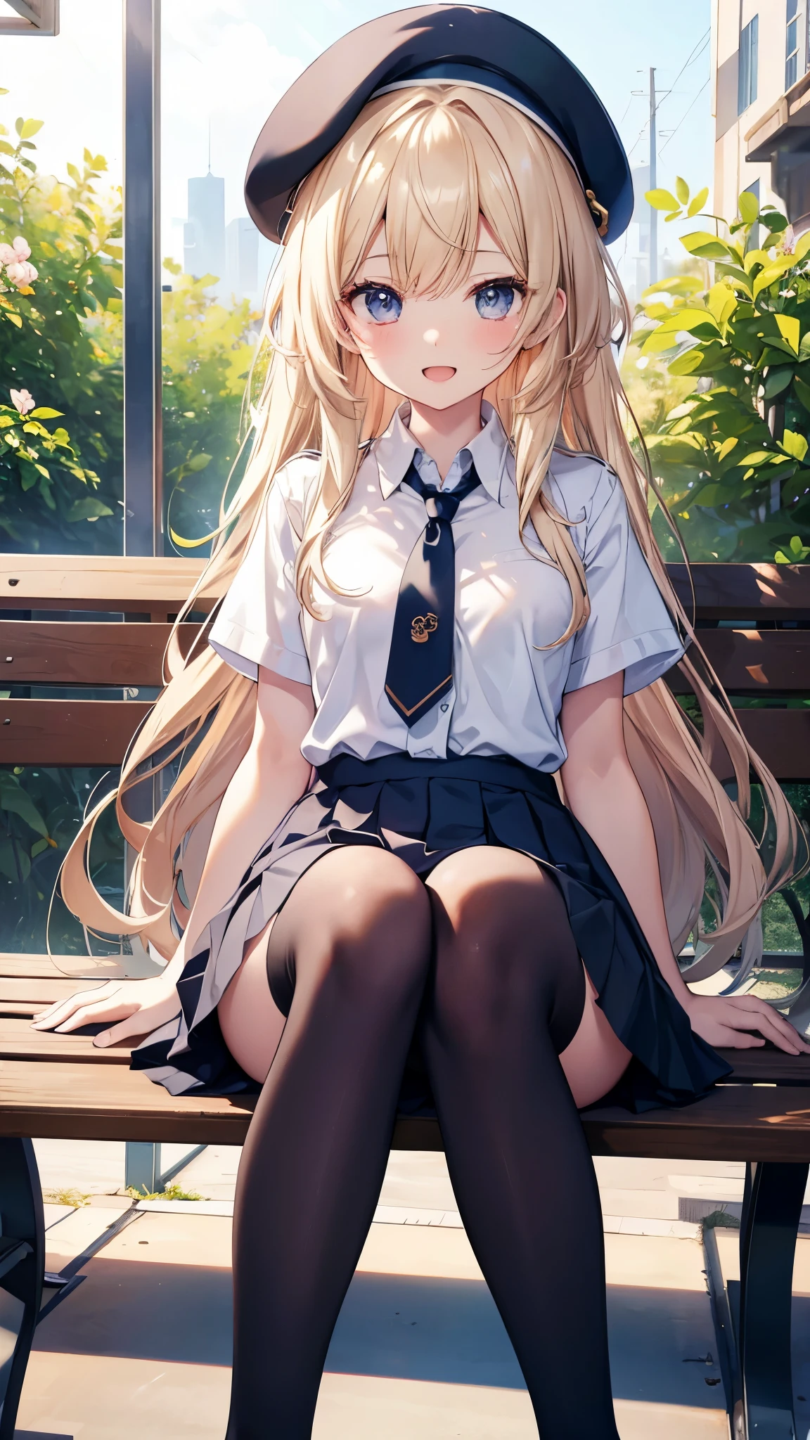 Photorealistic, very high res, Soft light,1girll, Hips up，(Detailed face), long whitr hair, lying on the grass ground, look from down,spread their legs，Show panties, See panties, Secretary uniform, black micro skirt