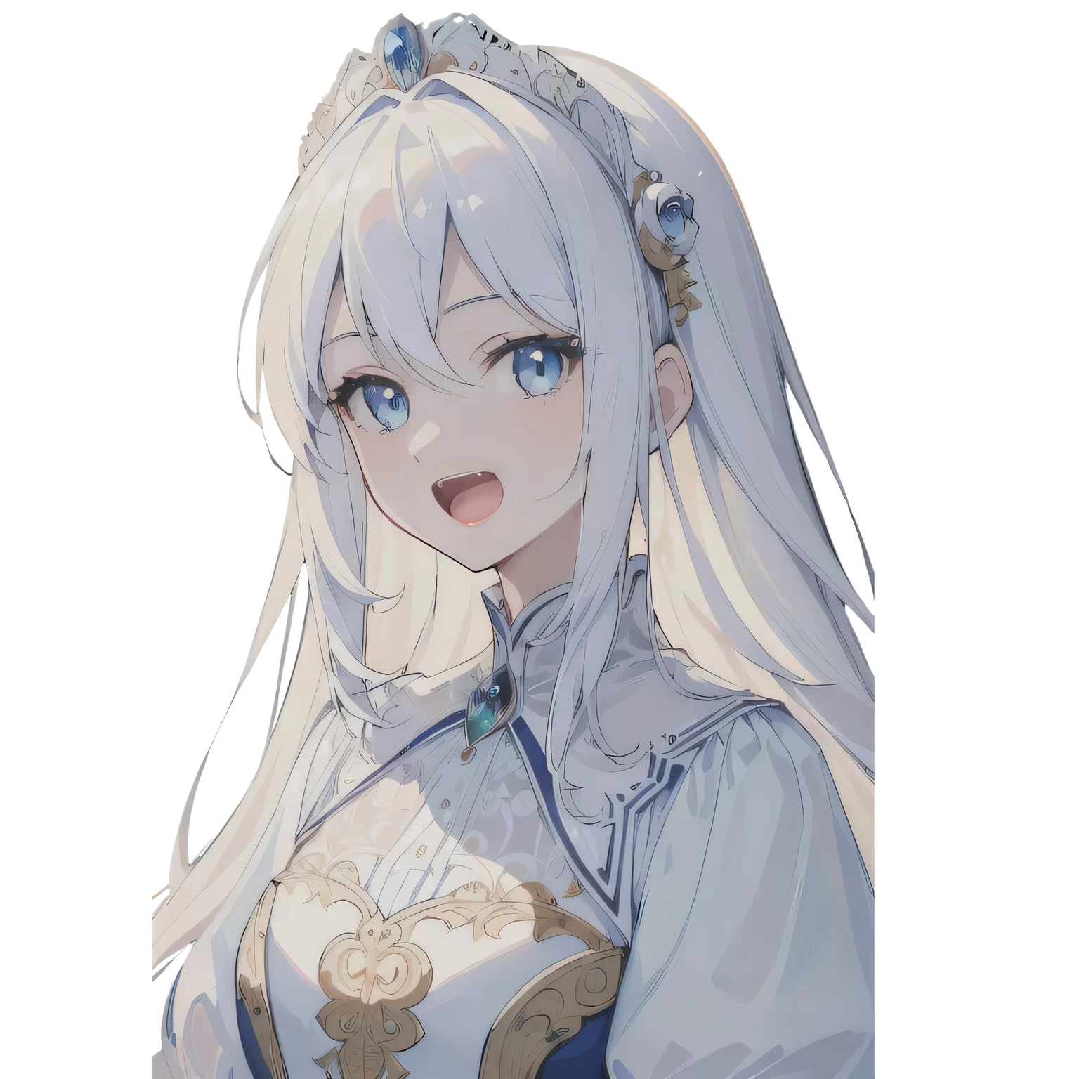Kingdom of Ice　mysterious　princess　Eyes without light　Frozen Castle Mirage　I want to deliver！Tic Tac Flower！　anime girl 16k