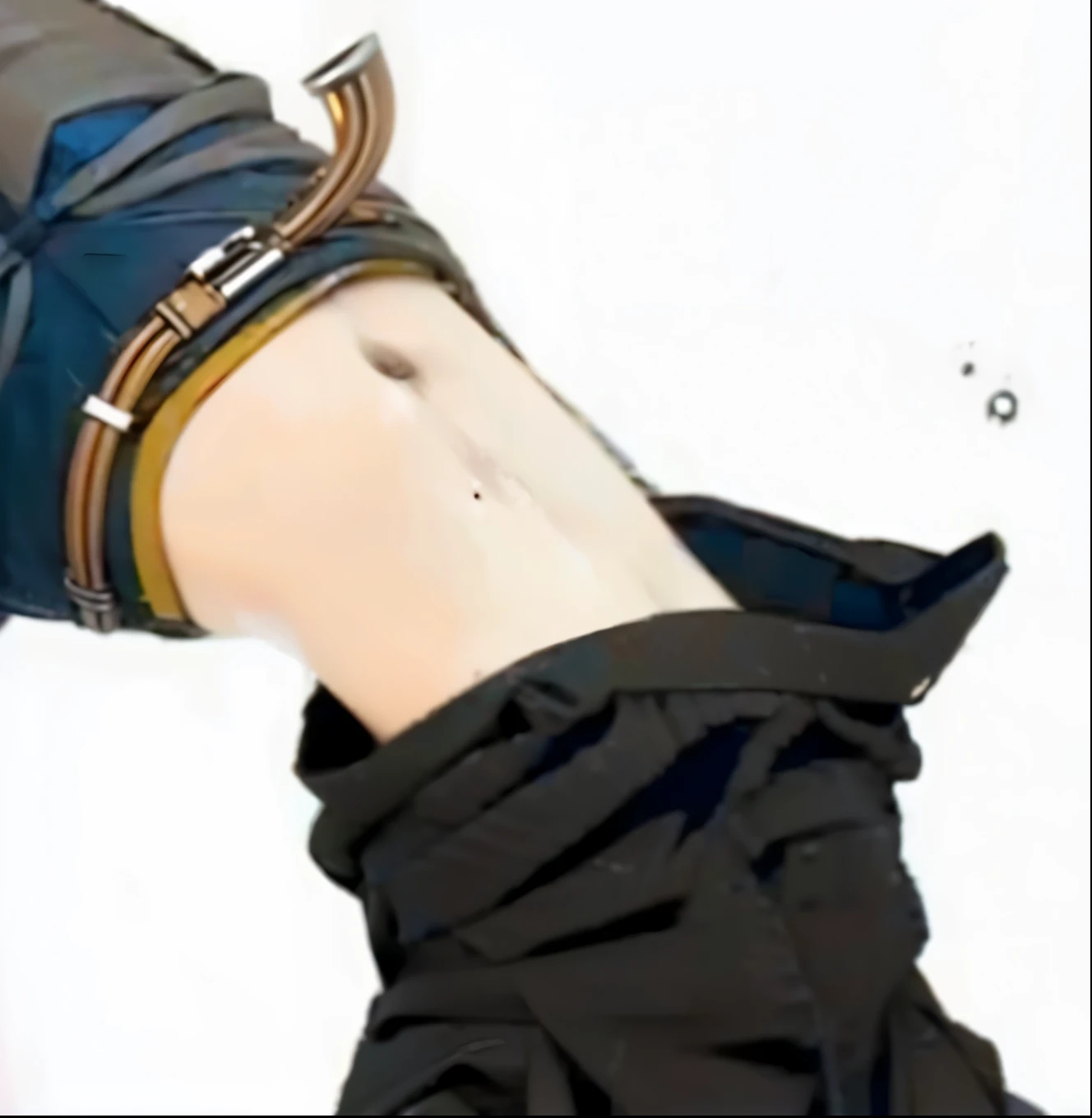 Boy lifts his shirt