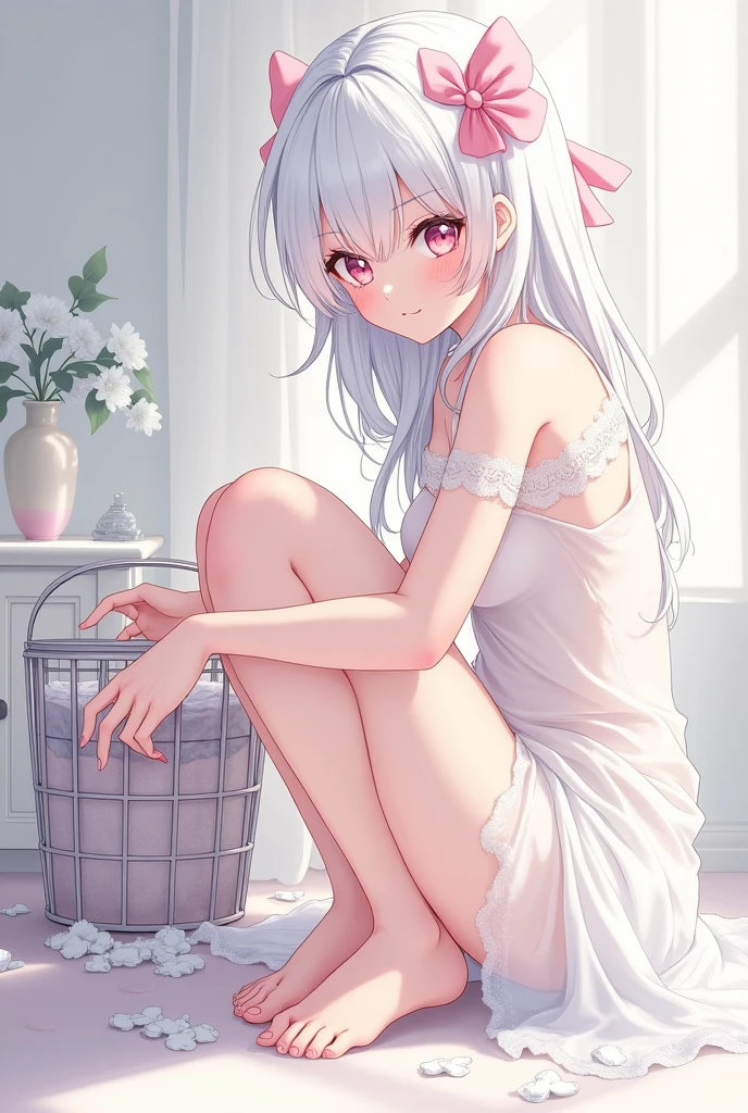 Naked loli poor milk