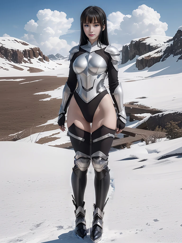 Masterpiece, high quality, 3D, 8K CG, intricate details, detailed background, 1 girl, mecha musume, mechanical parts, super robot joints, full armor, headdress, Sapporo: Sapporo city in winter is like a beautifully made crystal painting. The entire city is covered in snow, presenting a magnificent view of silvery purity. The huge snow sculptures of the Sapporo Snow Festival sparkle under the night lights, as if the ethereal of the world of ice and snow. The historical buildings of the Sapporo Beer Museum soar into the clouds and exude a rich historical atmosphere, and the picturesque coastal cliffs overlooking the sea, __startwar__