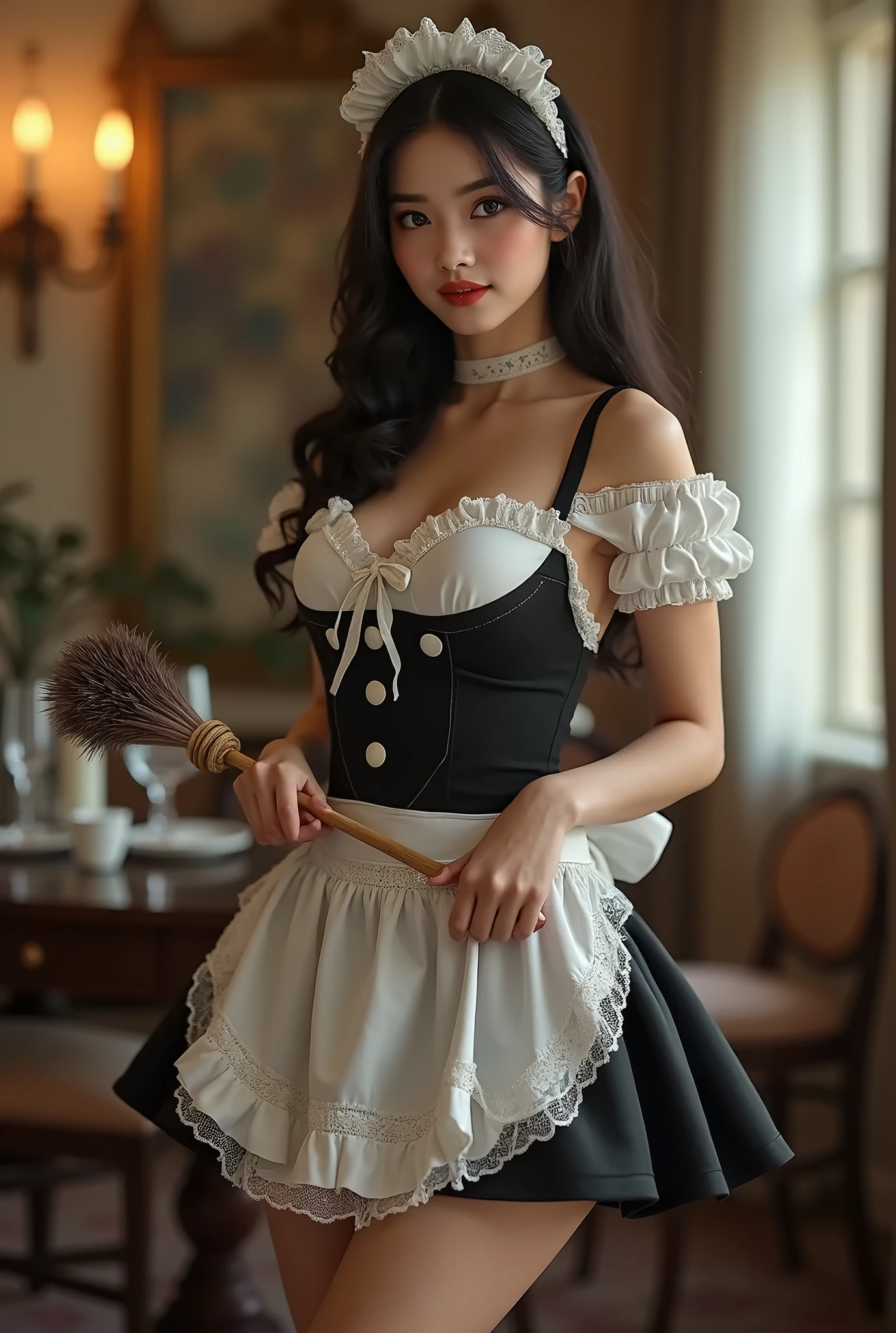 masutepiece, Best Quality, Illustration, Ultra-detailed, finely detail, hight resolution, 8K Wallpaper, Perfect dynamic composition, Beautiful detailed eyes, school uniform inner bra and mini skirt ,Neon Bob Hair, mid-chest, Natural Color Lip, Random and sexy poses,Smile,27 years girl　Colossal tits、library、White sheer body stockings、