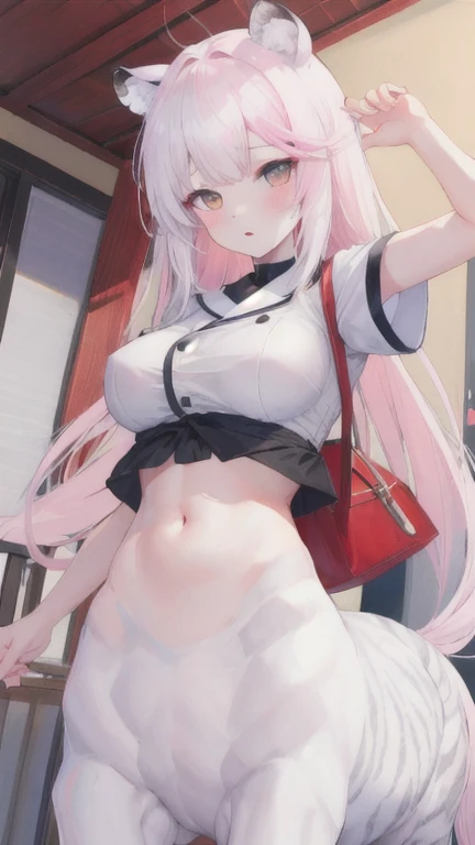 prinz eugen \(azur lane\), long hair, breasts, several girls, skirt, big breasts, thighs, bow, ribbon, twintails, very long hair, school uniform, hair ribbon, ass, white hair, hair bow, nude, multicolored hair, ground focus, from behind, mosaic censorship, two sides up, black bow, anus, back, hair antenna, ass grab, presentation, skin deep, public indecency, exhibitionism, train interior, grabbing own ass, backboob, open ass