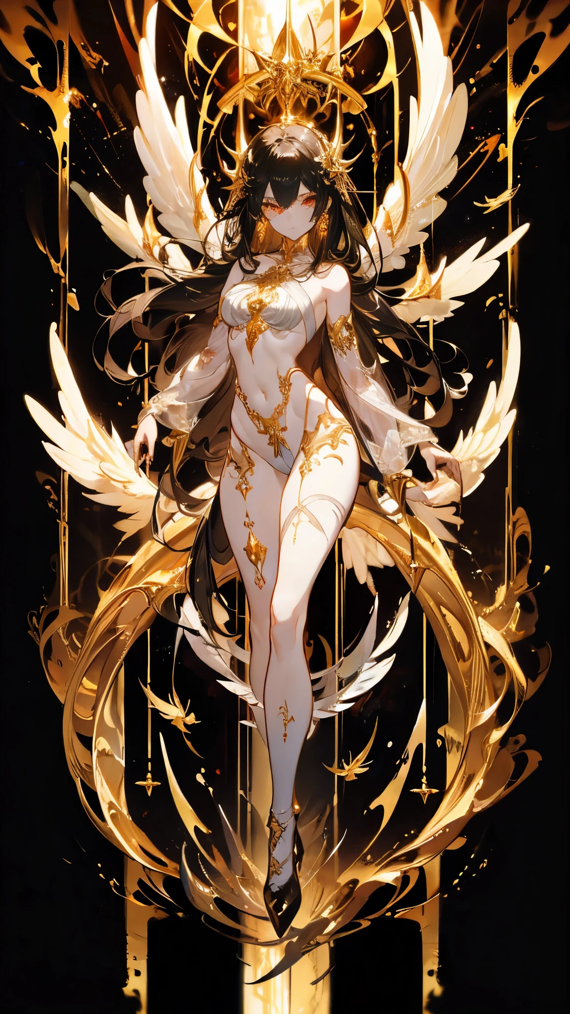 female , curvy, short, medium breasts , nude, detailed, saiyan tail