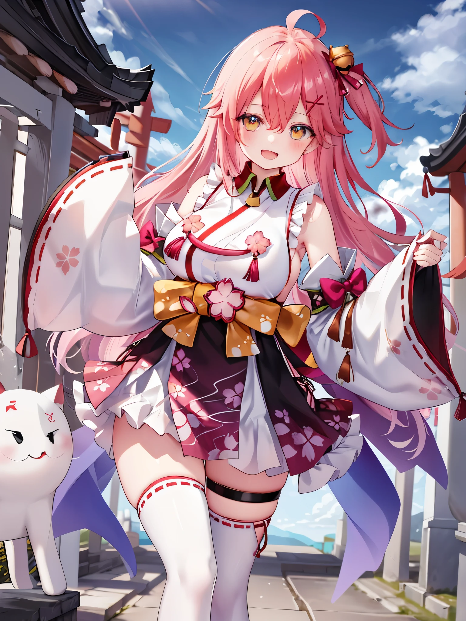 Sakura Maiden, girl, inspired by cartoon movie, best quality, masterpiece, Representative work, official art, Professional, Ultra intricate detailed, 8k
