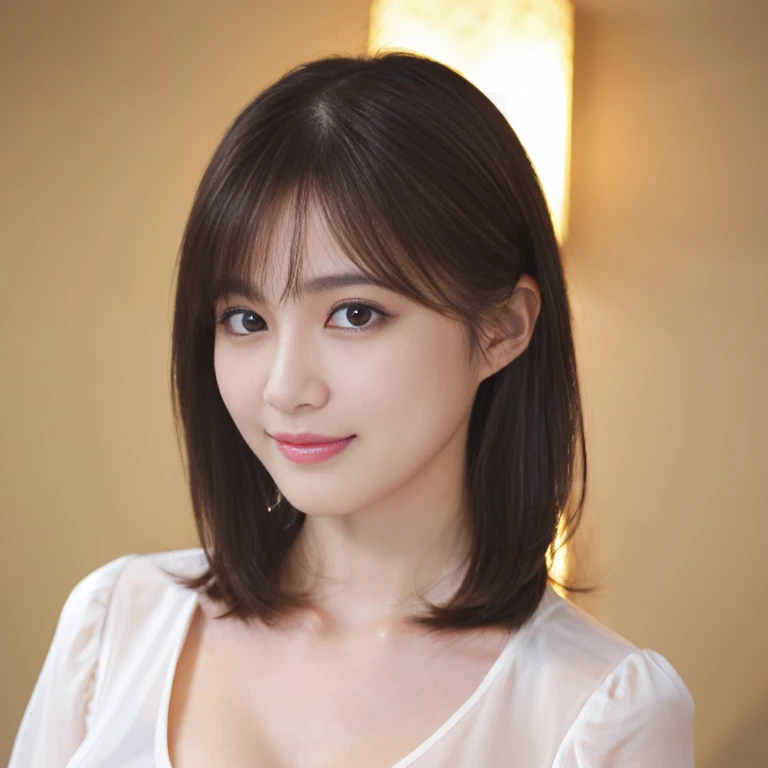 One Girl, (Dress in trendy fashion:1.2), (RAW Photos, highest quality), (Realistic, Photorealistic:1.4), Tabletop, Very delicate and beautiful, Very detailed, 2k wallpaper, wonderful, In detail, Very detailedな CG Unity 8K 壁紙, Very detailedな, High resolution, Soft Light, Beautiful detailed girl, looking at the camera、Very detailedな目と顔, Beautifully detailed nose, Beautiful fine details, short hair, small, black office suit、White background、Background is white、Cinema Lighting, Perfect Anatomy, Slender body, smile,