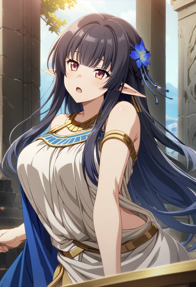 <lora:liushen_v2:0.75>,1girls, solo, long hair, black hair, hair ornament, dress, jewelry,  earrings, white china dress, shield, forehead, bare shoulders, collared shirt, floating clothes, hip vent, curvy body, high heels, white thighhighs,  ribbon, mature female, large breasts, see-through sleeves, waist vent, cleavage cutout,, detailed hands and fingers, (highest quality,masterpiece,professional artwork,highres:1.4), (stunningly beautiful,ornate,intricate,fascinating, amazing, charming:1.2),ultra detailed,high definition,dynamic pose, volumetric light, cinematic lighting, dramatic lighting, highly detailed, sharp focus,award winning,RAW photo,4k, studio quality,(8k uhd,ultra 8k,8k cg:0.8),HDR,eos,perfect face,beautiful eyes,dreamlike,, <lora:pov_deepthroat_v0.1:1.4>,(deepthroat),pov hands, head grab, grabbing another's head, penis, fellatio,irrumatio,(:>=,male pubic hair),