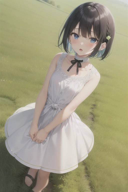<lyco:GoodHands-beta2:1.0>, <lora:add_detail:0.3>, (masterpiece), best quality, detailed background, cinematic lighting, nature, 1girl, solo, cute, dress, looking at viewer
