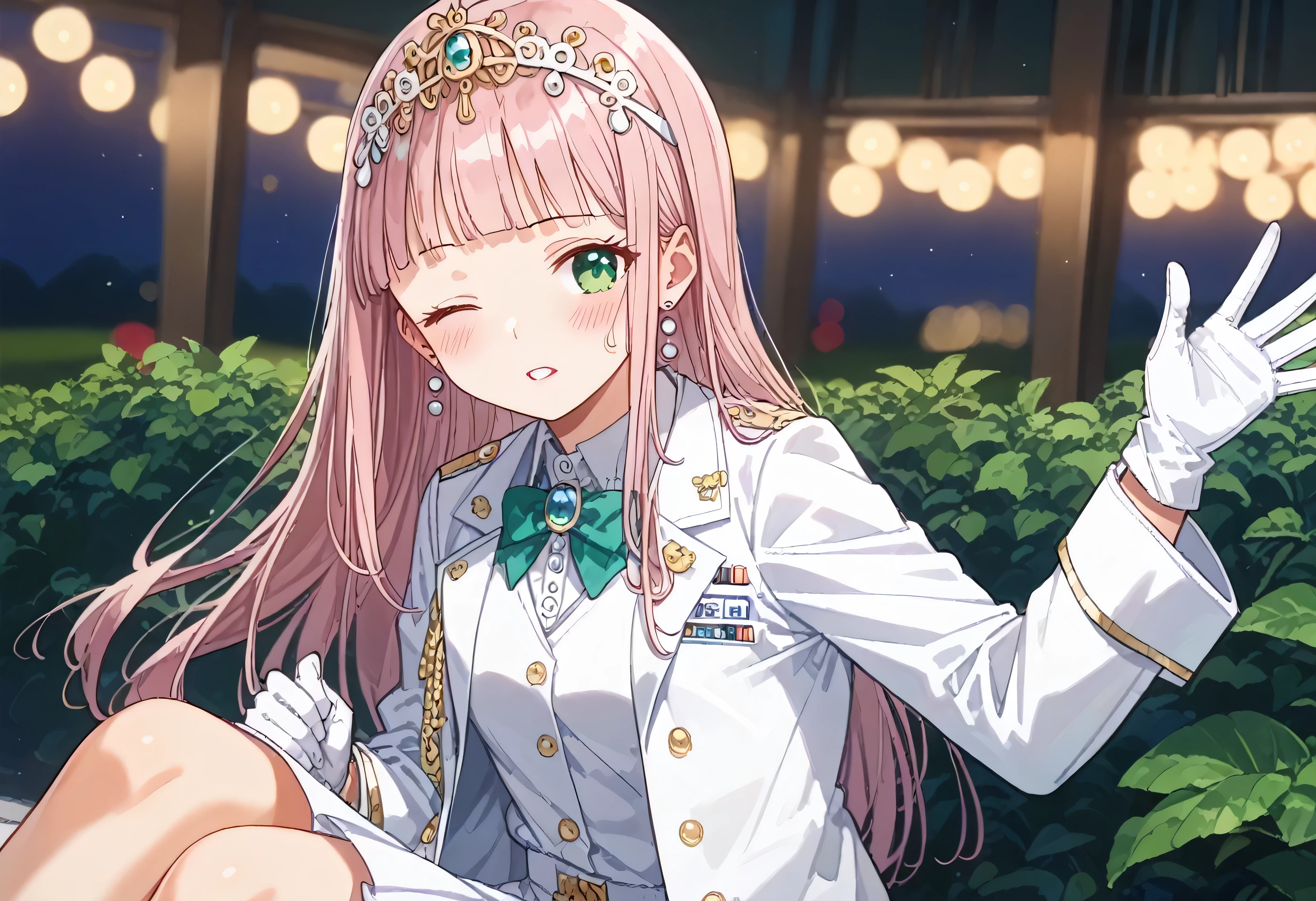 (molinia1:1),<lora:molinia_1:0.9>,1girl,solo,panties,pussy juice,(trembling:1.1),(motion lines:1.1),white uniform,twintails,classroom,white thighhighs,garter straps,hair rings,(blush:1.3),(shy:1.3),white skirt,shako cap,sitting,(covering_crotch:1.3),, masterpiece, best quality,