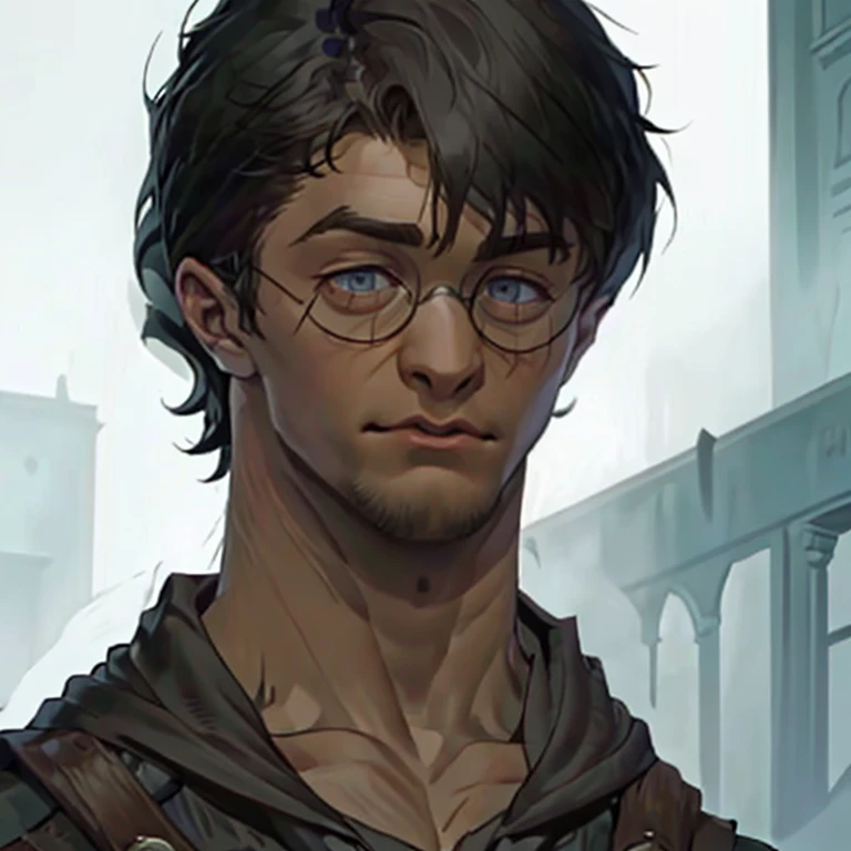 solo, 1boy, Tall, Handsome, Muscular, very masculine, broad shoulders, Harry Potter