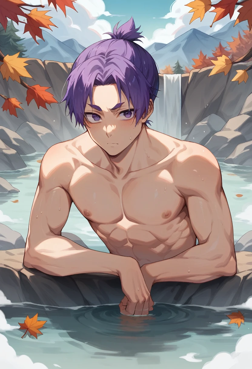 2man,nagi,reo,Soak in the hot springs,autumn