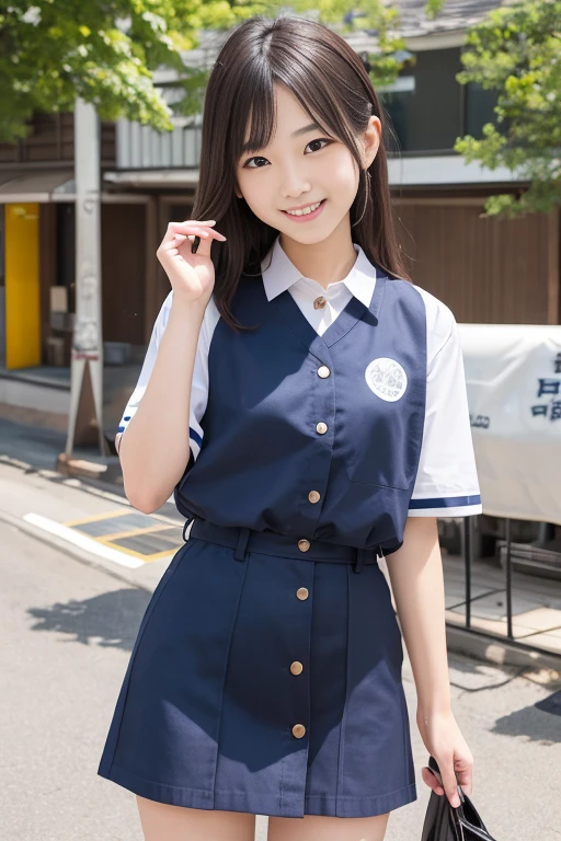 Japanese high school girl,20-year-old,The whole body is visible,Thighs look good