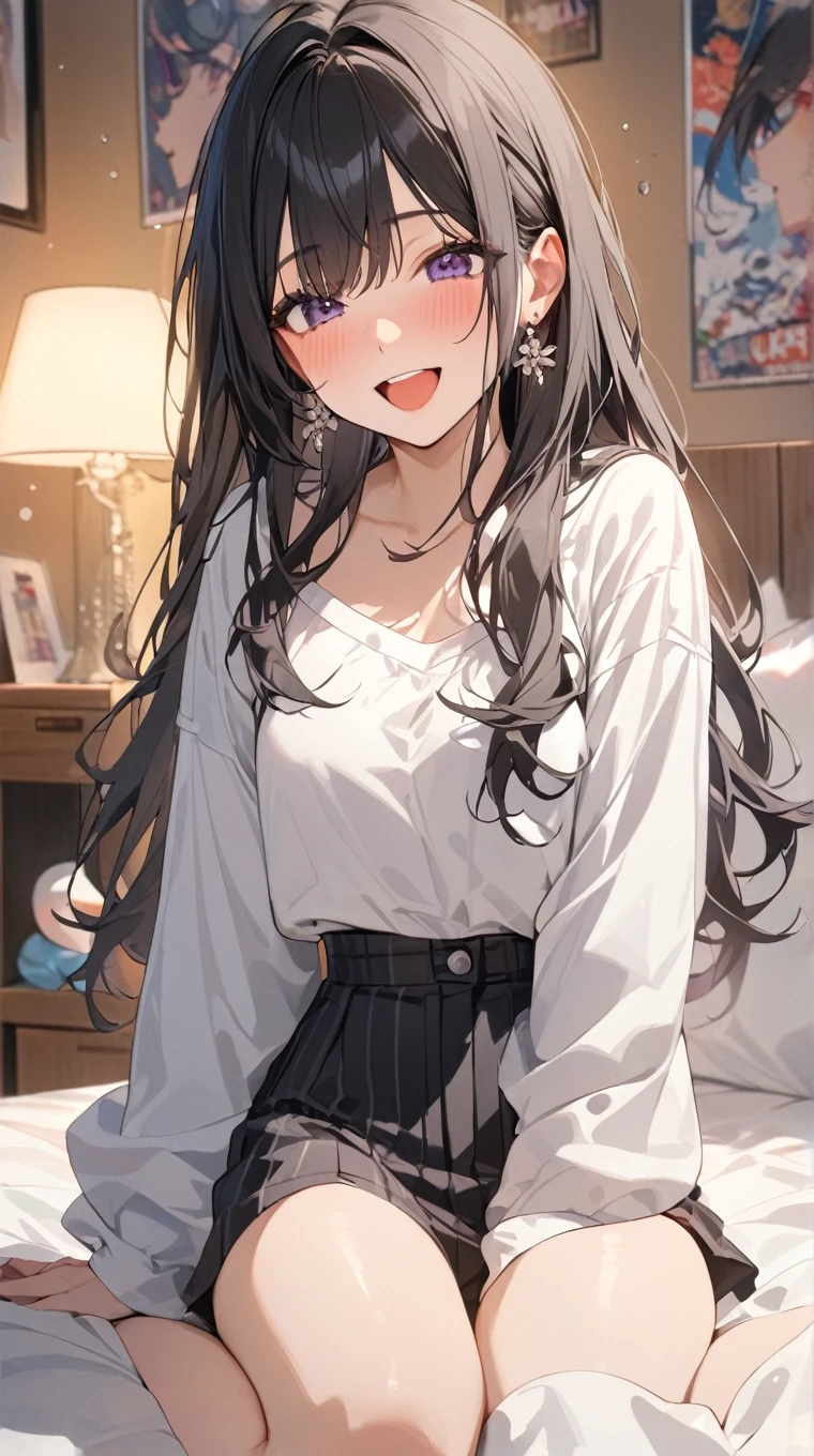 (photorealistic:1.4), (masterpiece, sidelighting, finely detailed beautiful eyes: 1.2), masterpiece*portrait, realistic, 3d face, glowing eyes, shiny hair, lustrous skin, solo, embarassed, (midriff), A look of shame, blush, peeing self