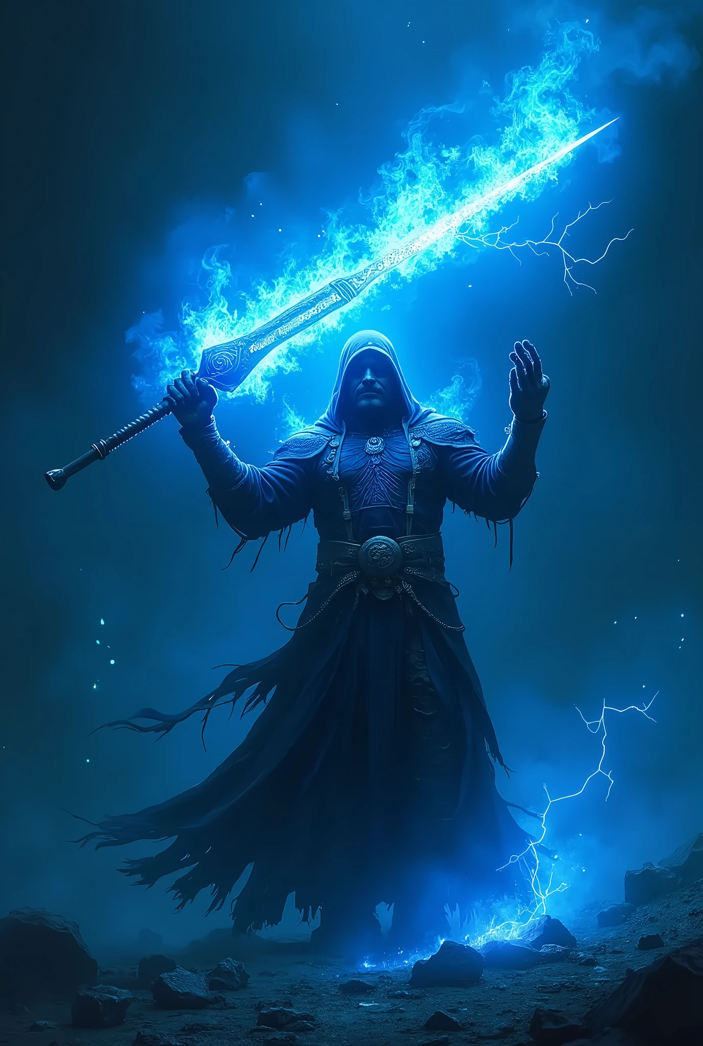 Arafed image of a man with a sword in his hand - SeaArt AI