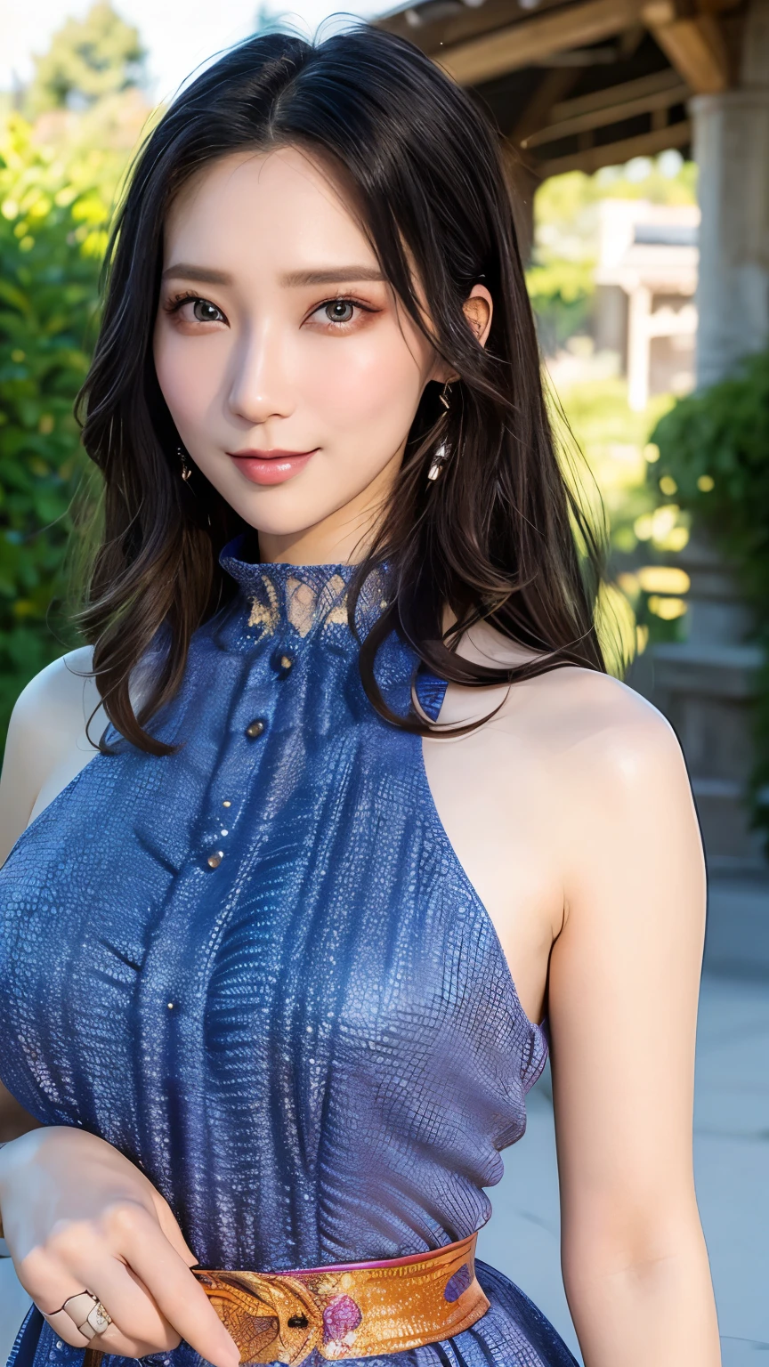 (Best Quality、8k、Award-winning works、Ultra-high resolution)、One beautiful woman、(perfection, Long Dress:1.4), Bright color contacts、perfectionな化粧,Glossy Lips,(Heavy makeup around the eyes)、Beautiful bright eyeshadow、Heavy makeup around the eyes、(Big Breasts:1.2),Beautiful long hair with cuticles、(Romantic affection:1.1)、私を見た時の最高のsmile、(garden)、Accurate anatomy、Ultra HD Hair、(Ultra-high resolutionのperfectionな美しい歯:1.1)、Beautiful faces in ultra-high definition、Ultra HD Hair、Ultra HD Shining Eyes、輝くUltra-high resolutionの美肌、Ultra-high resolutionの艶やかな唇,smile
