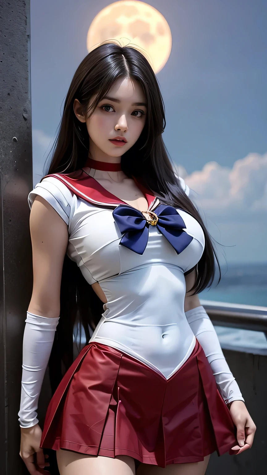 Beautiful korean  female teenager, wnow white cosplay, blue silk corset, red silk cape, yellow silk pleated skater skirt, white leggings, black bob hair, red hairband, white panties, touching panties, silk panties, masterpiece, photorealistic, amazing detailed face,moist silk panties, (((thick thighs))), wide hips, hourglass figure, innocent, naïve, cute, small breasts, dynamic pose, blushing