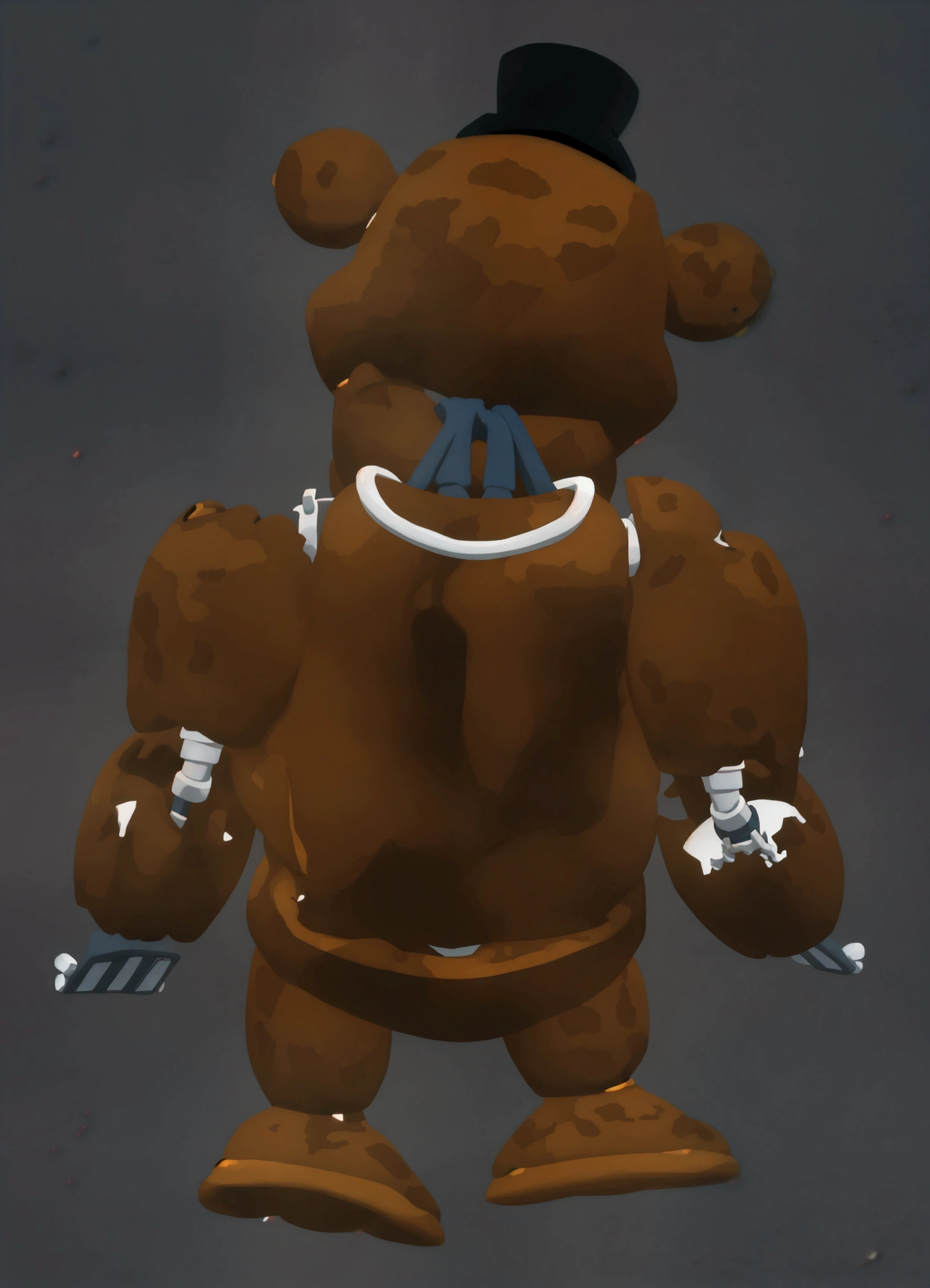 An animatronic bear suit with human entrails inside (ORPSE FREDDY)