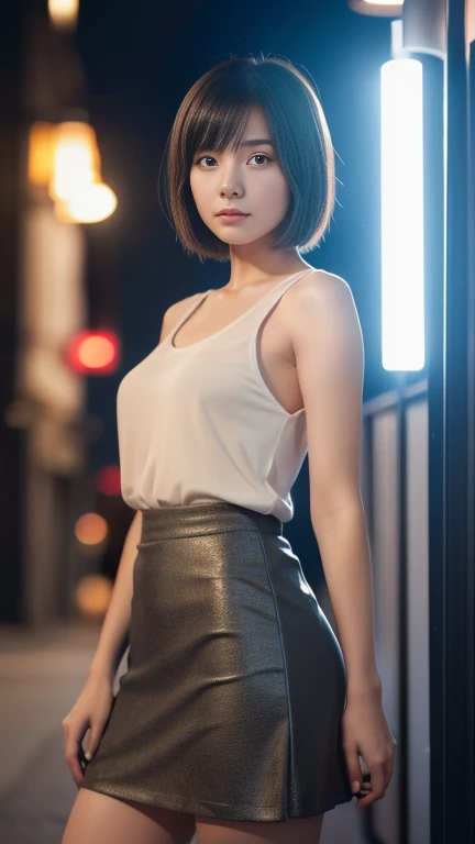 kasumi, eyes browns, (best quality, ultra detail), (realisitic:1.37), beautiful and detailed face, ultra-realisitic texture, exquisite face, Delicate body, red lipgloss stick, shiny colors. High definition, 8k, expression a slight cute smile
