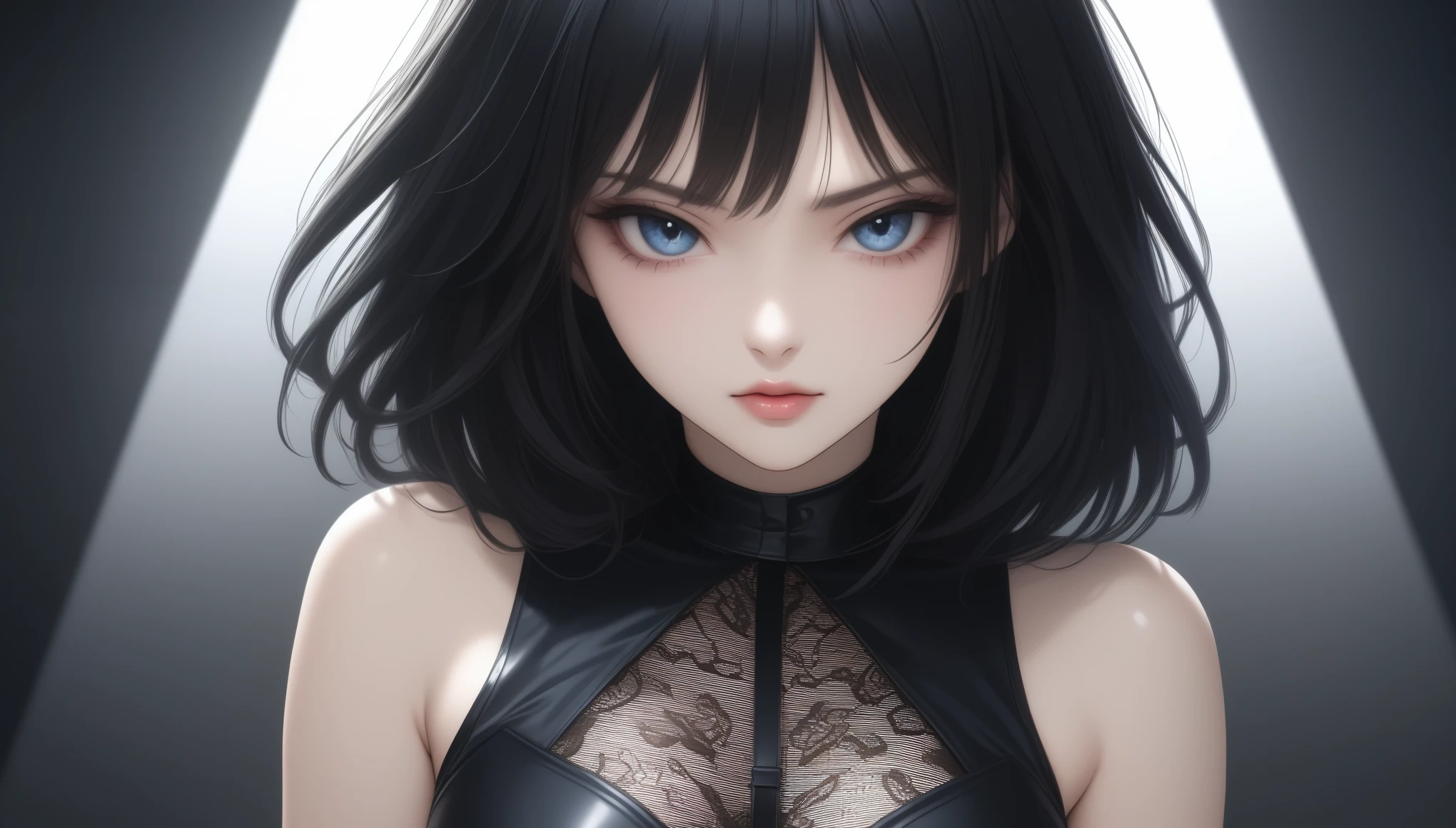 Angry Face, BDSM,slave,Rubber,Black Corset,Bondage,Collar,NSFW,((Best Quality, 8k, Masterpiece:1.3))), Crisp Focus: 1.2、(Layer Cut, Big:1.2),Beautiful Woman with Perfect Figure: 1.4、Slender Abs:1.2、Wet Body:1.5、Highly Detailed Face and Skin Texture、Detailed Eyes、Double Eyelids,Long Hair