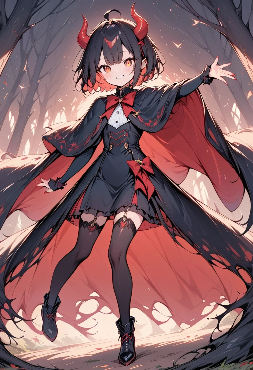 Vampiro com cara de mau, chupeta na boca, cartoon, chibi, full body