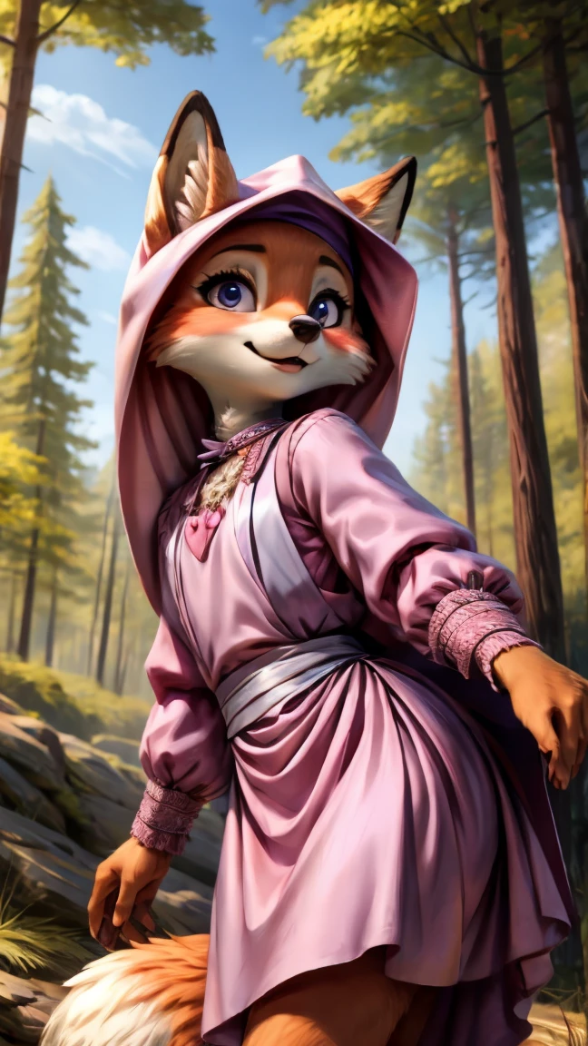 1. Heart-shaped eyes:1.5,Fox Girl,Child Maid Marian,Beautiful Forest,Lift up the skirt