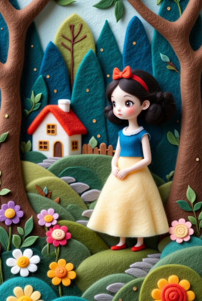 Felt Art：fairy tales，Snow White and the Seven Dwarfs