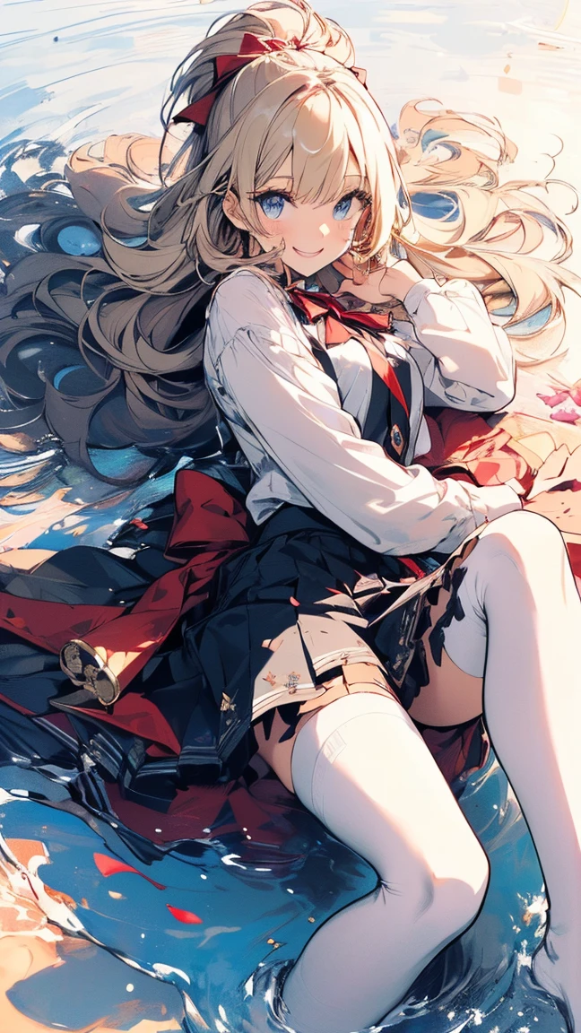 (Best quality, 8k, 32k, Masterpiece, UHD,:1.2),RAW, 1girl, ultra cute , natural lighting,transparent shining eyes, 20yo,medium breast ,fair complexion ,flushed face, Brave and Elegant, Short Skirt and jacket, long boot, Katana on back, in Old destoryed city background, prespective, character in center, perfect composition, 