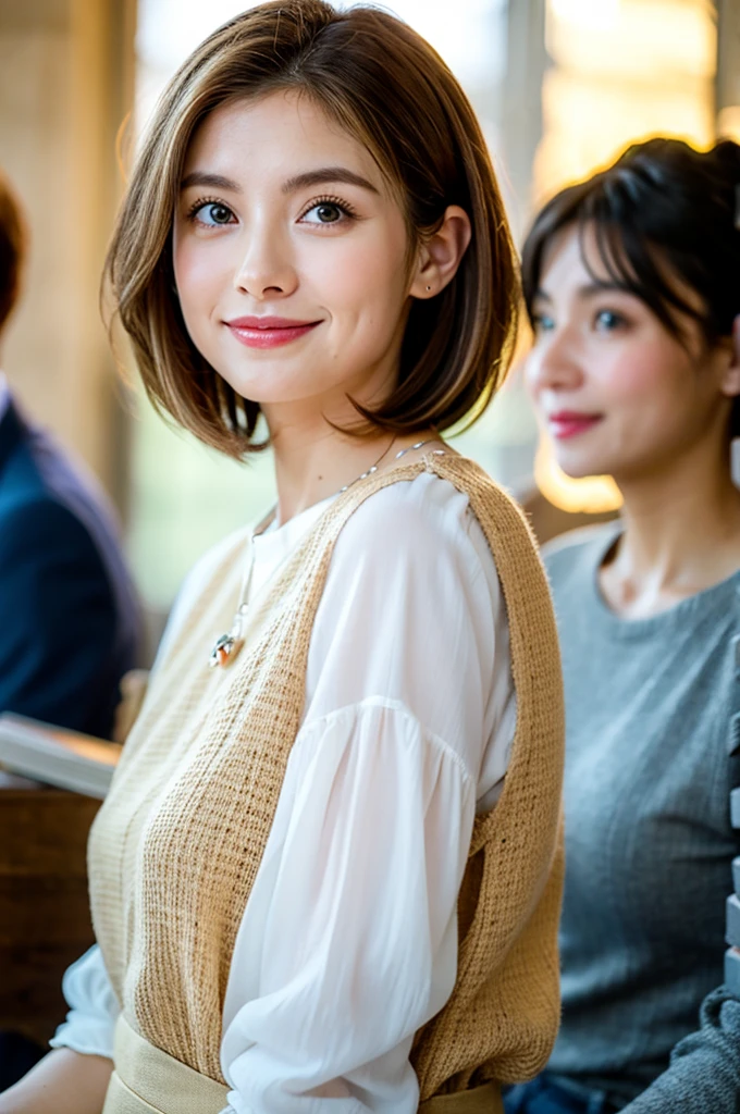 ((White Wine)),((Wine Glasses)),(Realistic, 超Realistic:1.4), 16K HDR, High resolution,((White Wine)),((Wine Glasses)),Happy smile、short hair,The best smile、Japanese actress,so beautiful(It looks like the real thing),dress、Slim couple、Model Couple、(Realistic, Intricate details:1.2), Amazing view of the sunset sky and clouds、,Digital SLR camera, Soft lighting, Detailed Background, Use Volumetric Lighting, Sharp focus, super Realistic 肌,so beautiful表現です,Cloud Effect:1.2、プロ品質のHigh resolution、Best Quality,Slim figure,High quality face,Detailed eyes,Beautiful Lips,Excellent light particles,Cinema Lighting,blue eyes,(RAW Photos), (Realistic), (masterpiece), (Best Quality), High resolution, 8k, (Intricate details), (Volumetric Light), Portrait, Layered Hair, Brown Hair, Beautiful Eyes, Order Order, so beautiful眉毛, so beautiful肌, Very beautiful mouth, so beautiful鼻, Cute like an idol, Happy smile, (Thick lips), (Watch the audience), (Elegant blouse), West Shot,