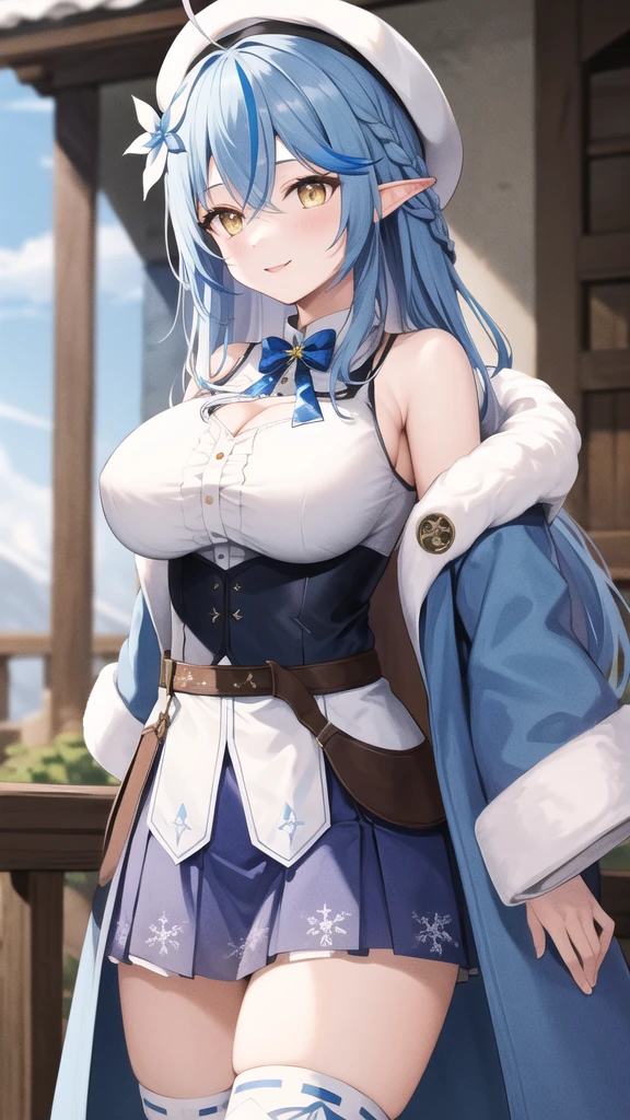1 Girl, Cupitan, (Very large saggy breasts:1.2),(Random clothes:1.5),(Breast milk through clothes:1.0), smile,