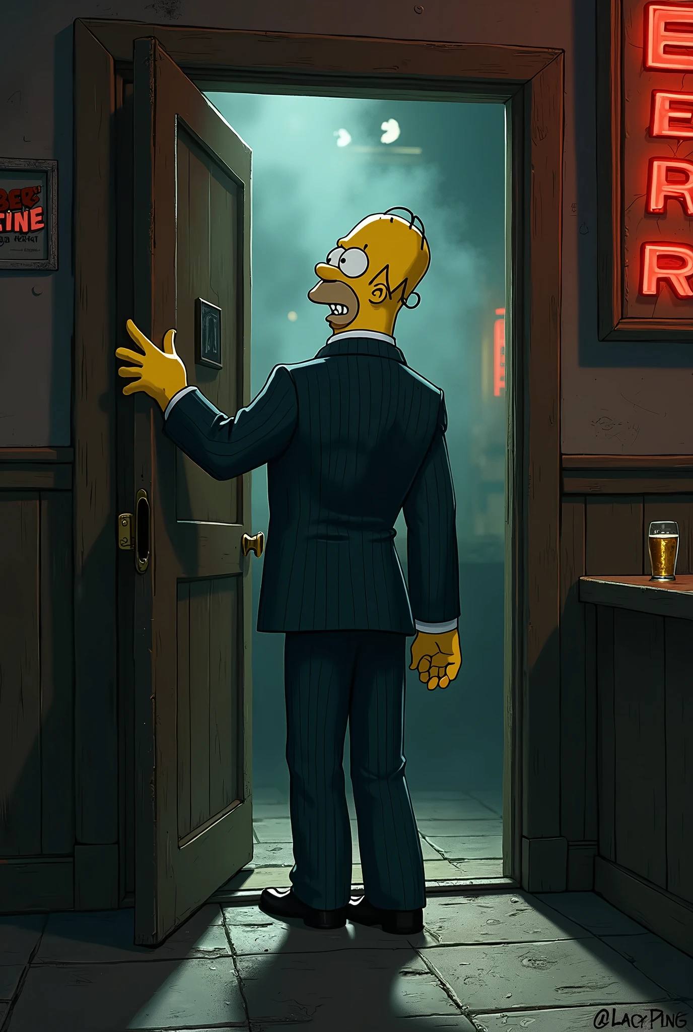 Bart Simpson , mobster smoking , urban