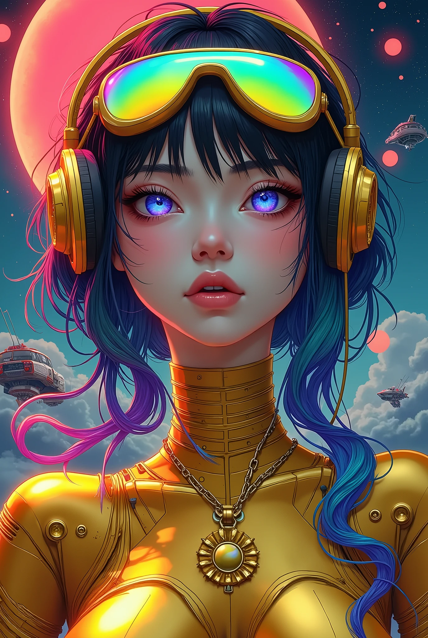 ((obra prima:1.4)、(qualidade superior:1.4)、(Reallistic:1.7))、masuter piece:1.4、Menina bonita par sujo、(Menina bonita Space Investigator Dirty Pair:1.4)、Dupla de investigadores de Yuri e Kay、Yuri and Kei investigator duo stand side by side、(segurar uma arma:1.2)、Body Fit Sexy Investigador Duo Uniforme、(Bright luxury latex:1.4)、(Jaqueta Uniforme Sem Mangas Branca)、(Sexy Red Panties Super Ultra Bikini)、(Luxury Red Latex:1.4)、idade19、(Tatuagens fofas:1.4)、(usando luvas brancas)、kawaii menina、super beleza、foco nítido、fotos de retrato、(corpo feminino perfeito:1.4)、perfectly proportions、casal sexy、Fotografia da parte superior do corpo:1.4、Semblante bonito、Olhos belos、cintura estreita、pernas de beleza、(Kay tem cabelo ruivo:1.4)、(Lily tem cabelo azul:1.4)、(comprimento do cabelo:1.2)、Cute udder、seios grandes e cheios:1.2、bunda sexy、Foto RAW、red-lips、Salto Alto Vermelho:1.4、uma gargantilha:1.4、um colar:1.4、耳Nipple Ring:1.4、1 tela、Cyberpunkcidade:1.2